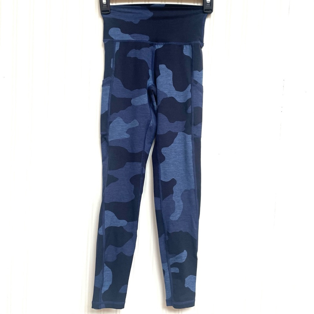 Aerie Offline Leggings Blue Camo Size X-Small With Pockets